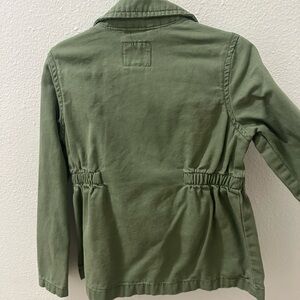 Gymboree Green Jean Jacket with Elastic Waist and Casual Finish